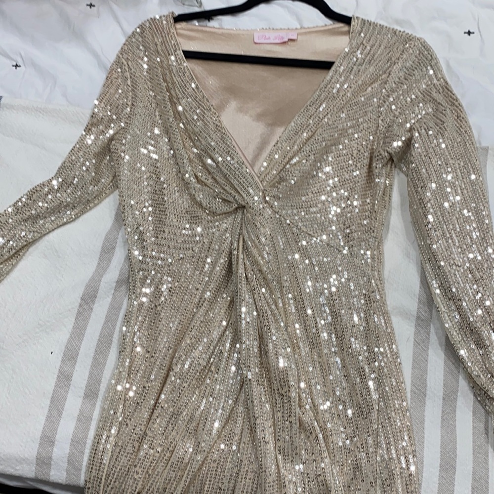 Pink Lily Sequined Dress